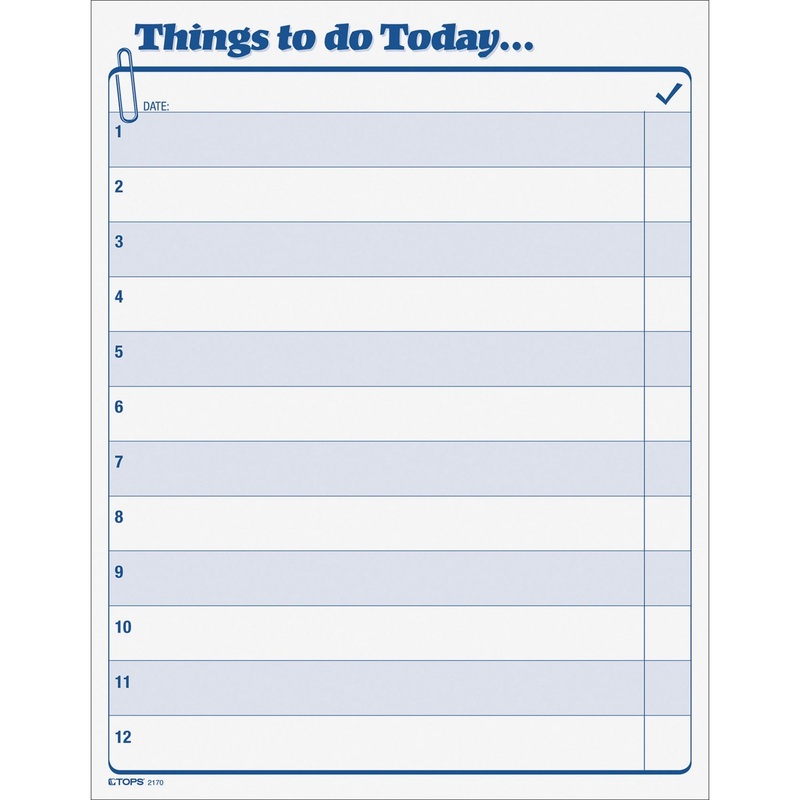 TOPS Things To Do Today Pad – TOP2170