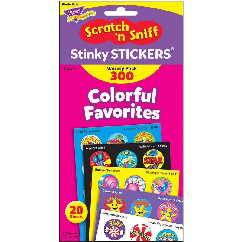 Trend Colorful Favorites Stinky Stickers Pack – TEPT6481