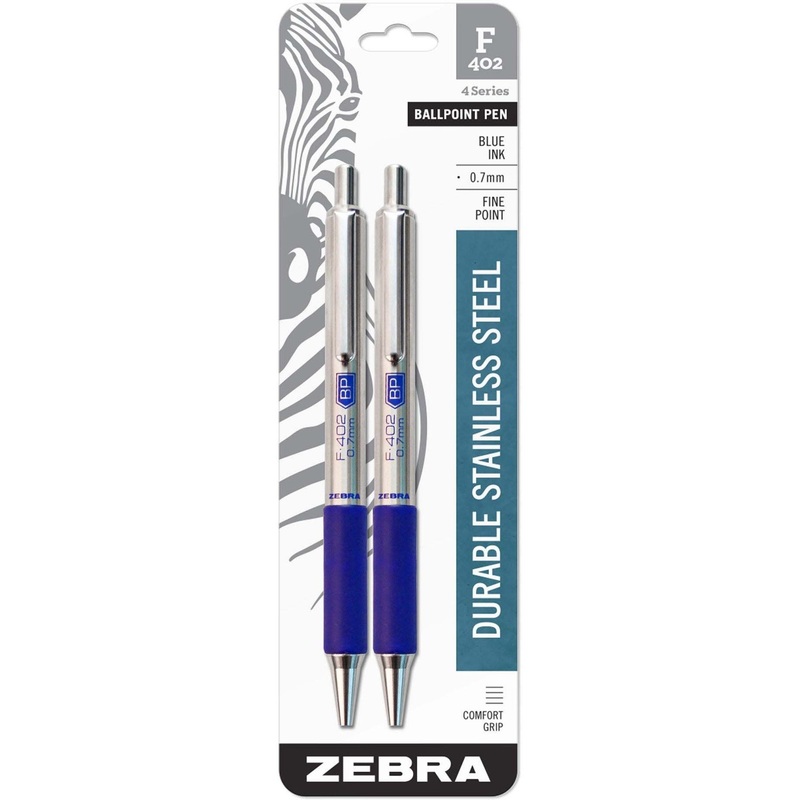 Zebra STEEL 4 Series F-402 Retractable Ballpoint Pen – ZEB29222