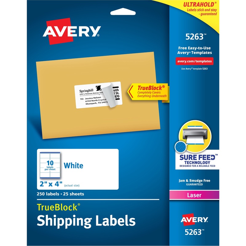 Avery Easy Peel White Shipping Labels – AVE5263