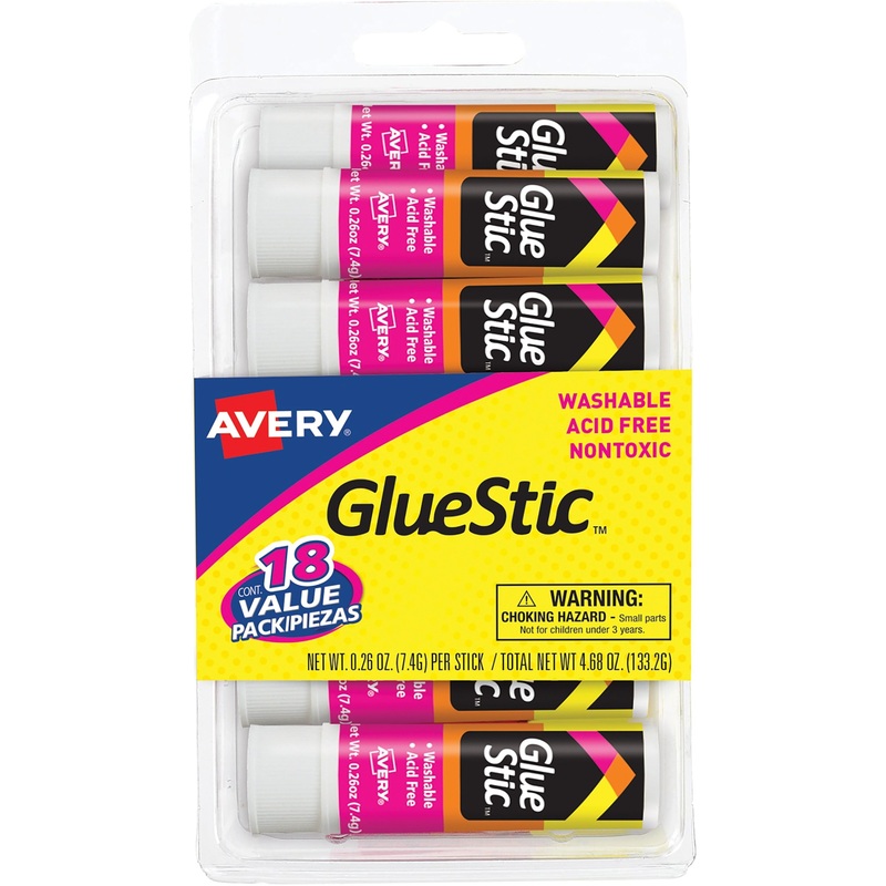 Avery Glue Stick – AVE98089|Paper,Fabric,Polystyrene,Photo,Cardboard,Foam Board,Glass,School|No