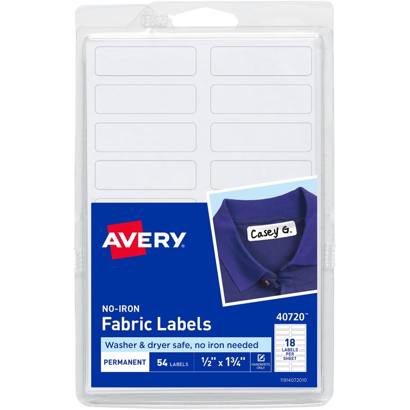 Avery No-Iron Fabric Labels – AVE40720