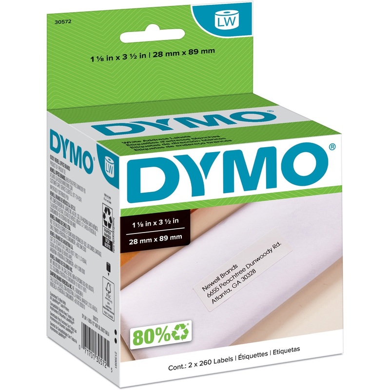 Dymo LabelWriters Continuous Roll Address Labels – DYM30572