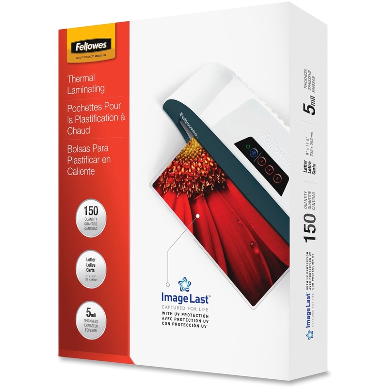 Fellowes ImageLast Jam-Free Premium Thermal Laminating Pouches – FEL5204007