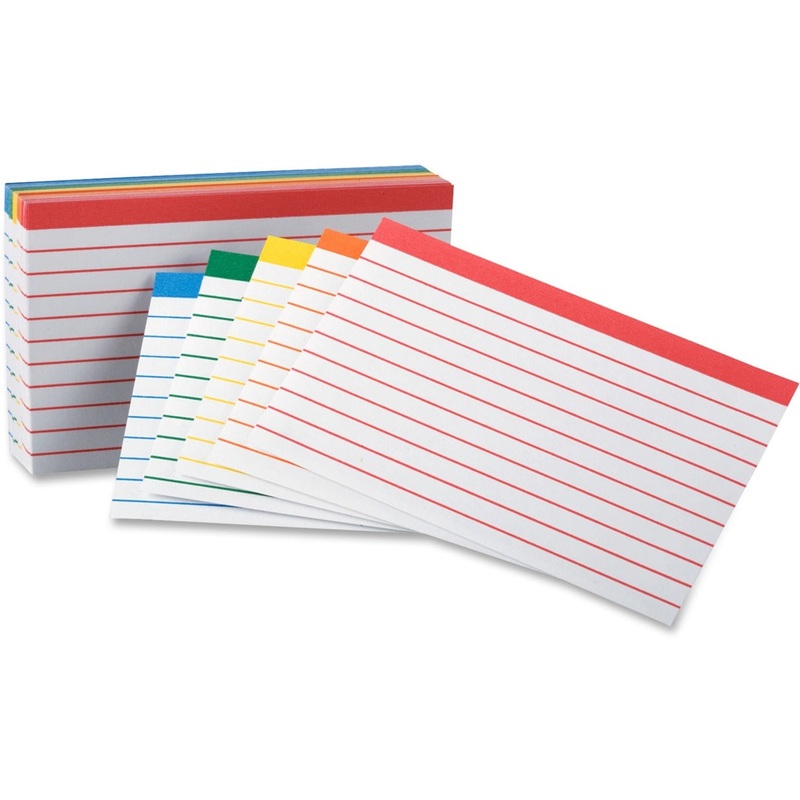 Oxford Color Coded Bar Ruling Index Cards – OXF04753