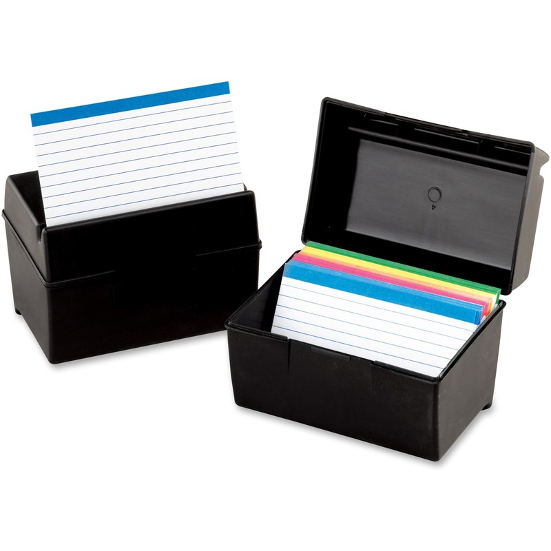 Oxford Plastic Index Card Boxes with Lids – OXF01581
