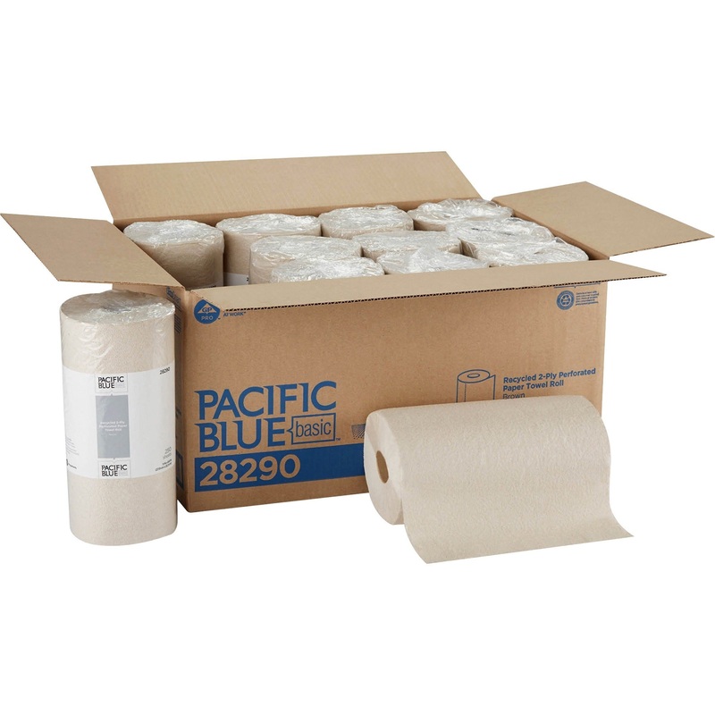 Pacific Blue Basic Recycled Perforated Paper Roll Towel – GPC28290