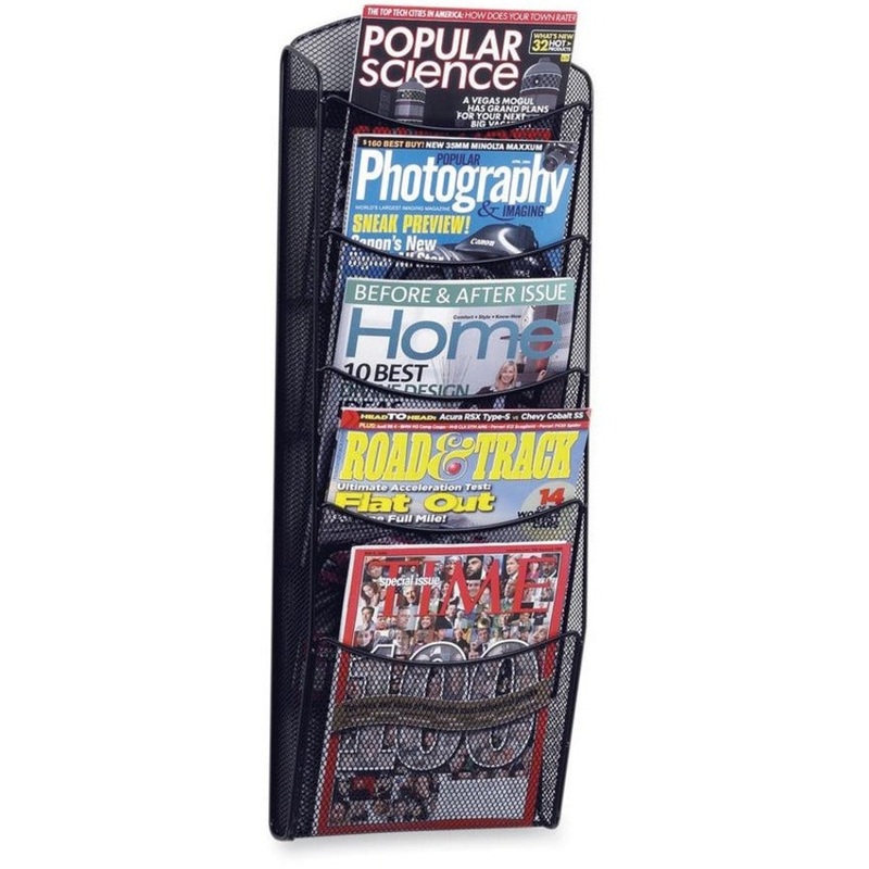 Safco 5-Pocket Onyx Mesh Literature Organizer – SAF5578BL