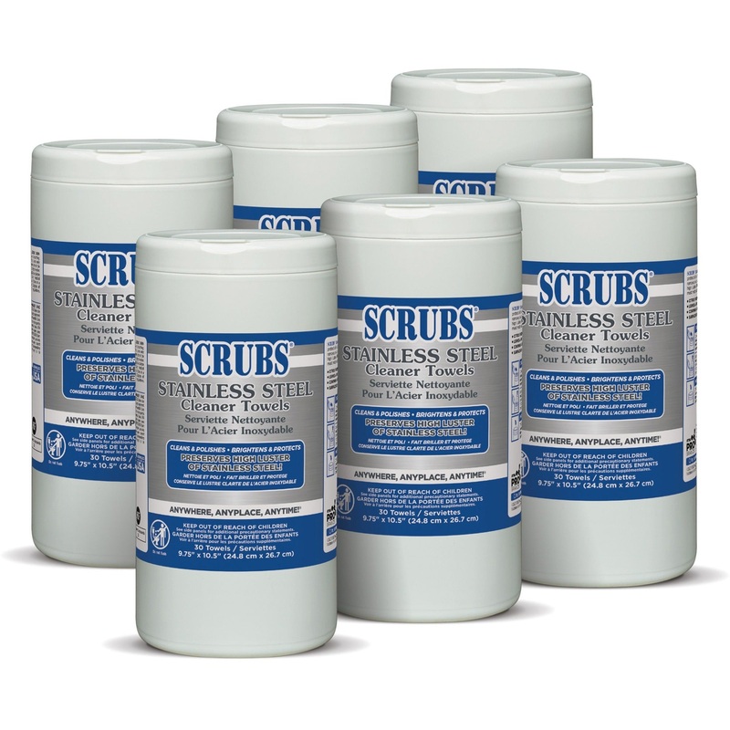 SCRUBS Stainless Steel Cleaner Wipes – ITW91930CT