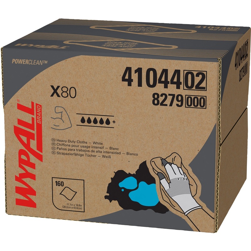 Wypall Power Clean X80 Heavy Duty Cloths Brag Box – KCC41044