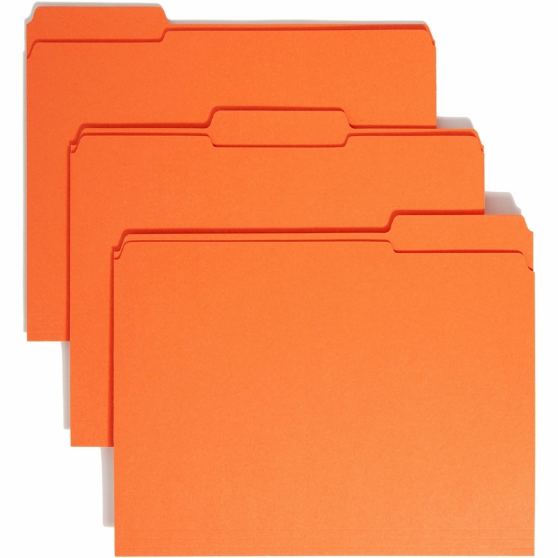 Smead Colored 1/3 Tab Cut Letter Recycled Top Tab File Folder – SMD12534