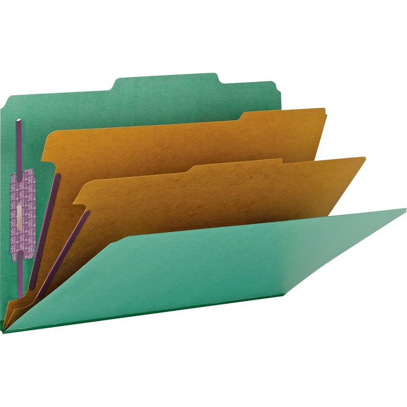 Smead SafeSHIELD 2/5 Tab Cut Legal Recycled Classification Folder – SMD19033