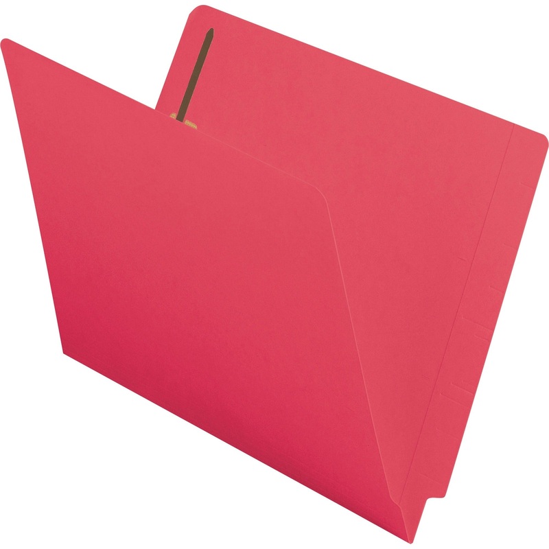 Smead Shelf-Master Straight Tab Cut Letter Recycled Fastener Folder – SMD25740