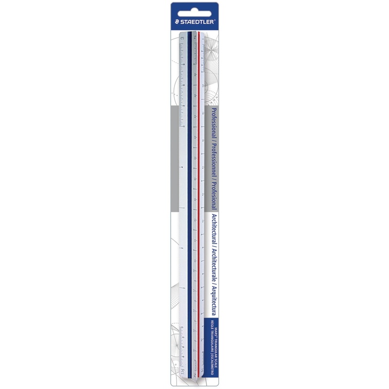 Staedtler 12 Architect Triangular Scale – STD9871831BK