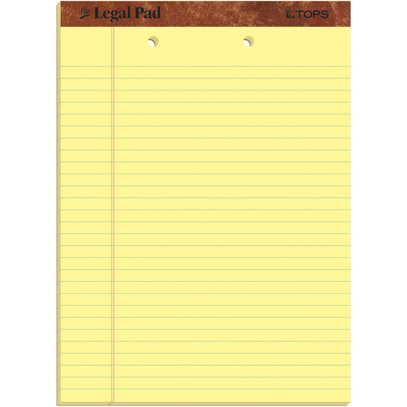 TOPS 2-Hole Top Punched Legal Pad – TOP7531
