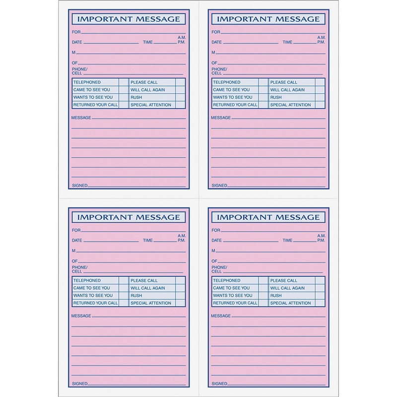 TOPS 4CPP Important Phone Message Book – TOP4009