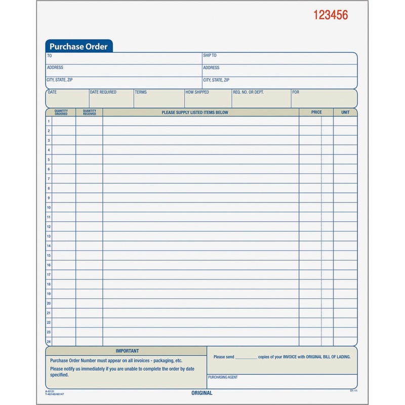 TOPS Carbonless 2-Part Purchase Order Books – TOP46146