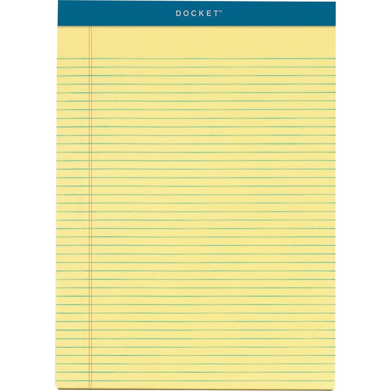 TOPS Letr-Trim Perforated Narrow Ruled Canary Legal Pads – TOP63376