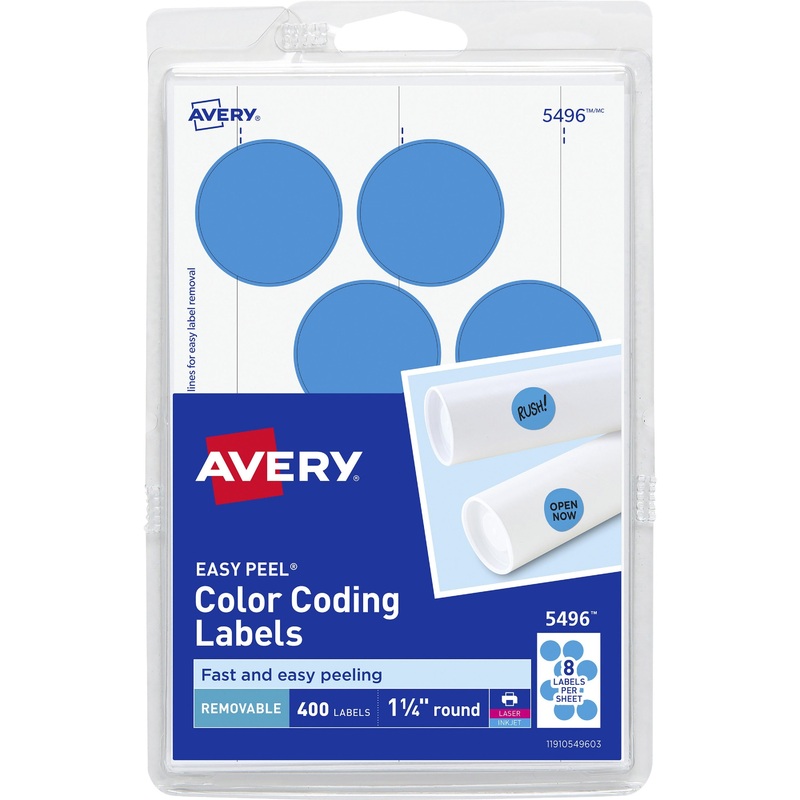 Avery 1-1/4 Color-Coding Labels – AVE05496