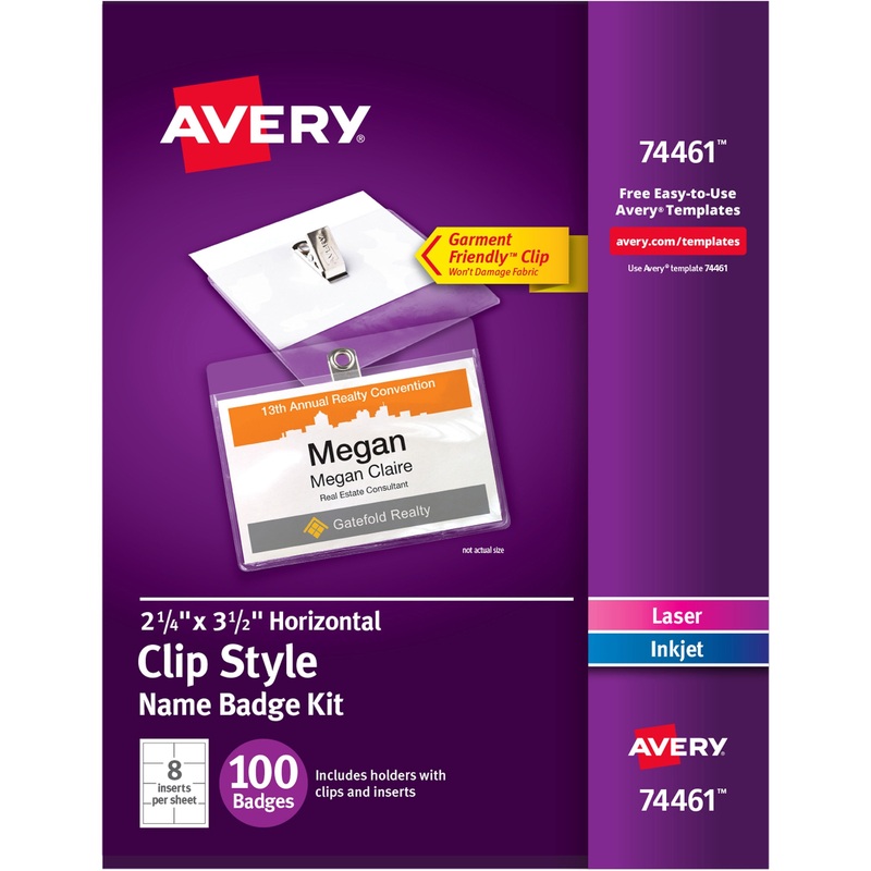 Avery Clip-Style Name Badges – AVE74461