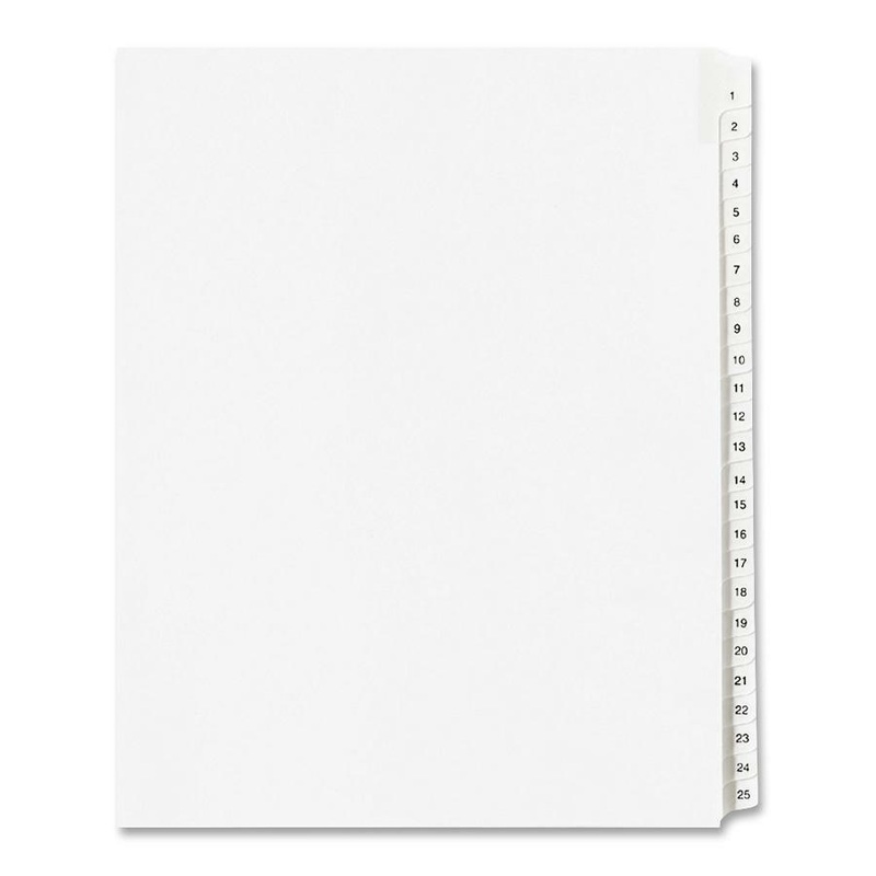 Avery Collated Legal Exhibit Dividers – Allstate Style – AVE01701