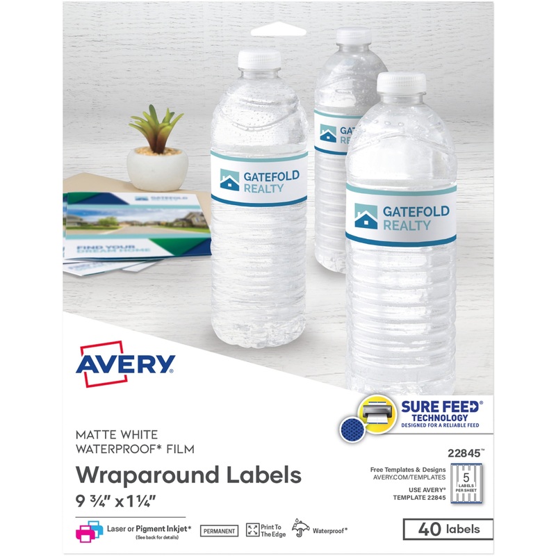 Avery Durable Waterproof Labels, 1.25 x 9.75 , 40 Total – AVE22845