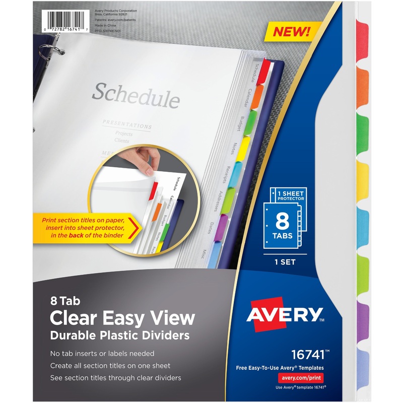 Avery Easy View Plastic Dividers – AVE16741