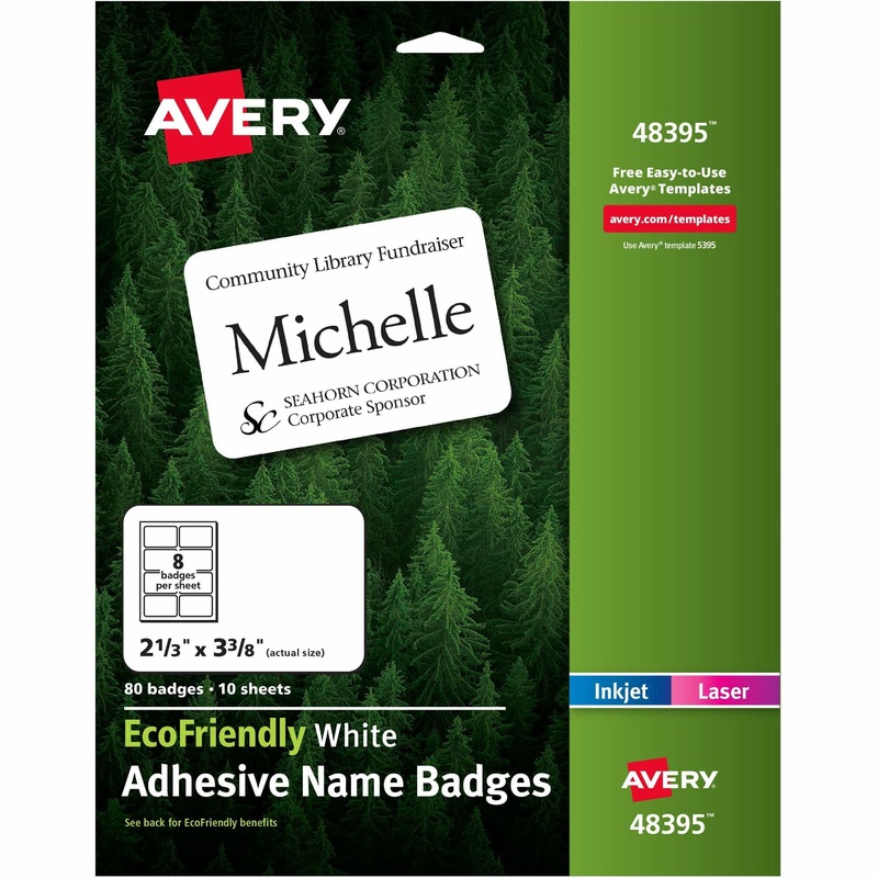 Avery Eco-friendly Premium Name Badge Labels – AVE48395