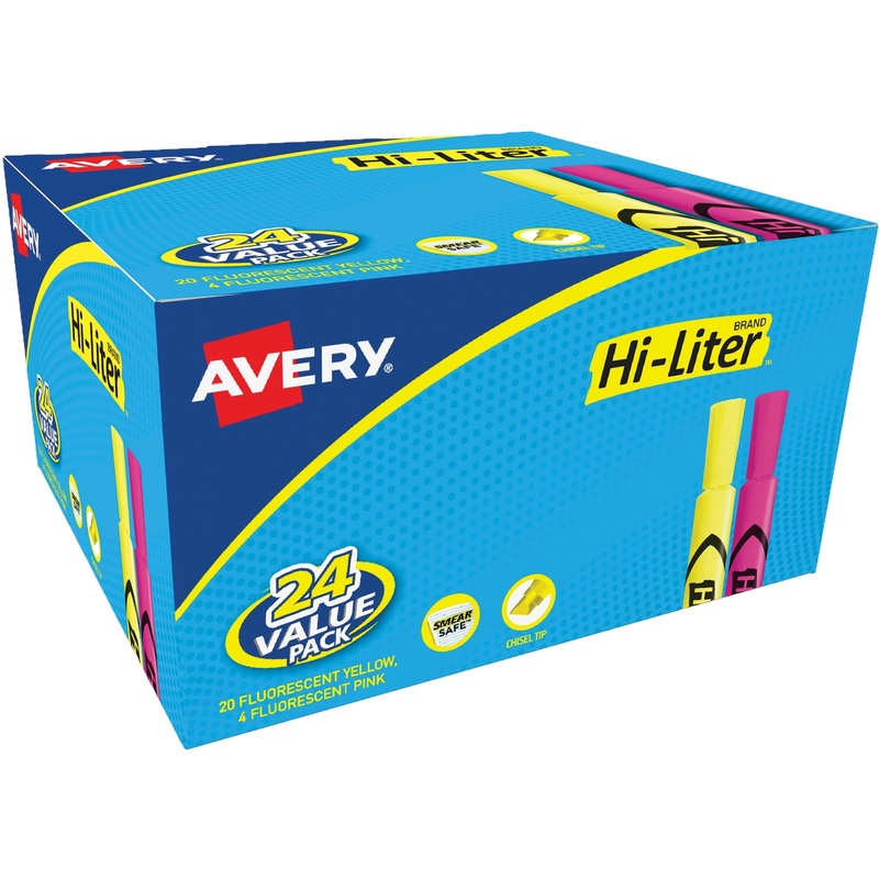 Avery Hi-Liter Desk-Style Highlighters – AVE98189