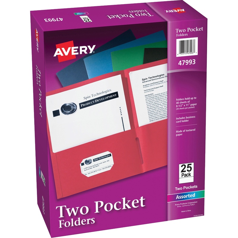 Avery Letter Pocket Folder – AVE47993