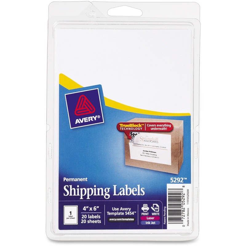 Avery TrueBlock Permanent Shipping Labels – AVE5292