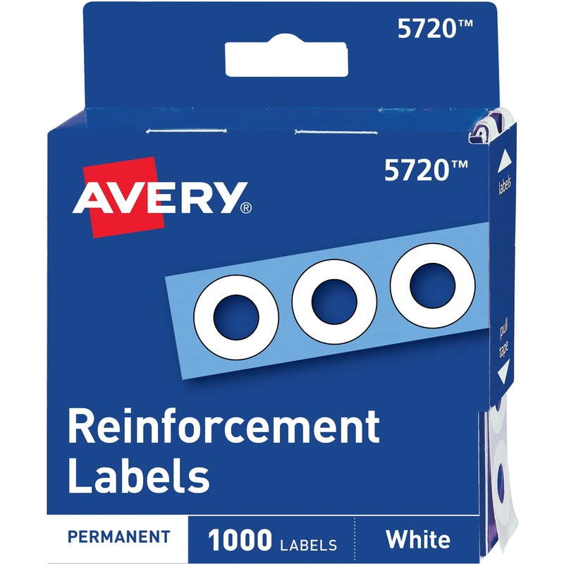 Avery White Self-Adhesive Reinforcement Labels – AVE05720