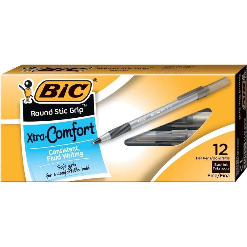 BIC Fine Point Round Stic Pens – BICGSFG11BK