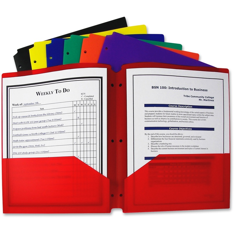C-Line Two-Pocket Heavyweight Poly Portfolio Folder – CLI33930