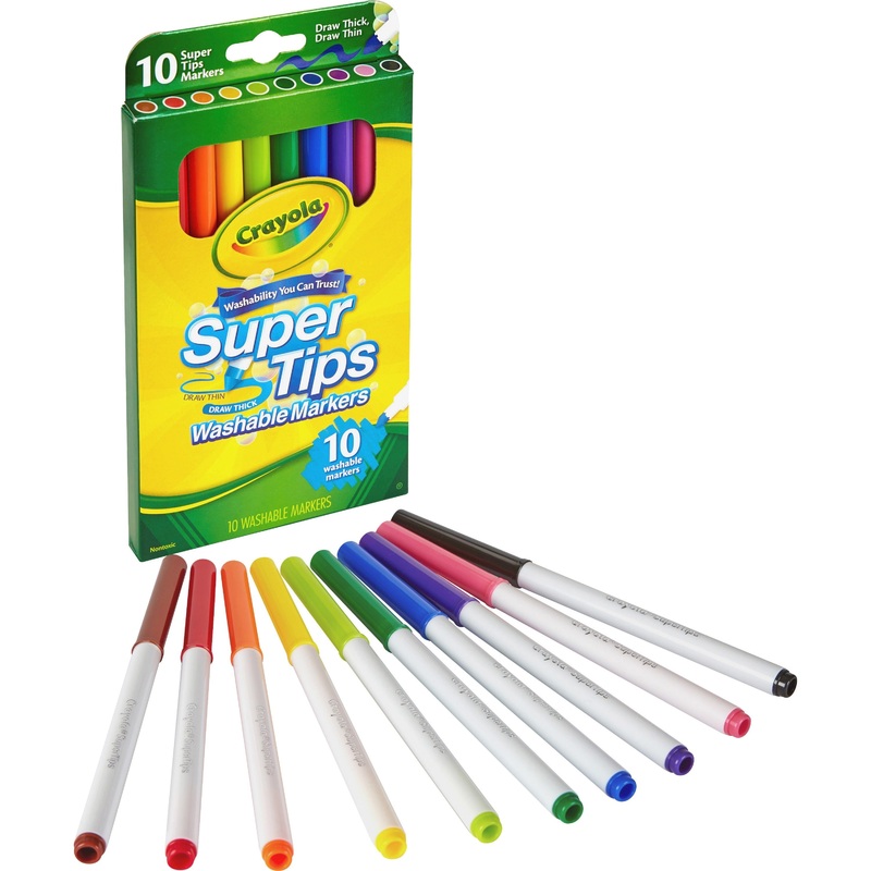 Crayola Super Tips 10-color Washable Markers – CYO588610
