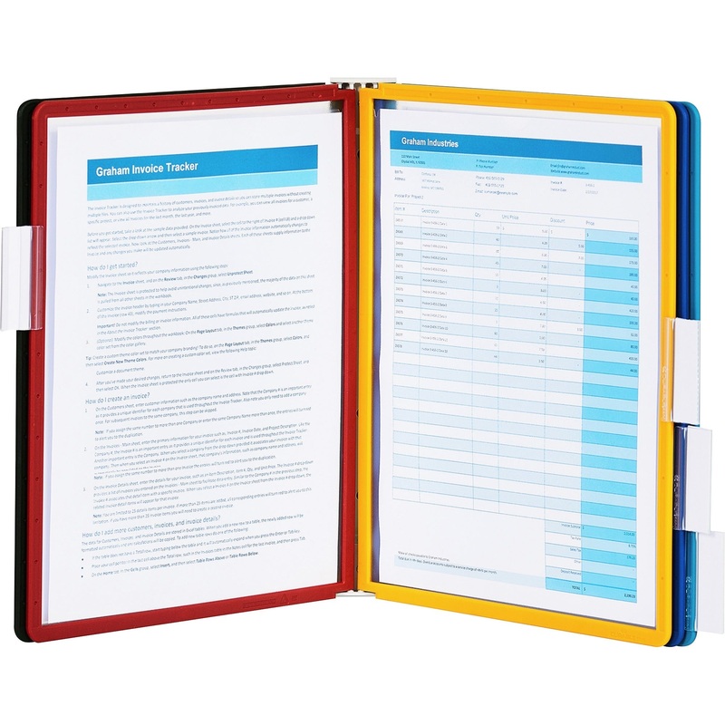 DURABLE SHERPA Angled Partition Wall Reference Display System – DBL555200