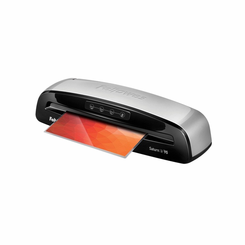 Fellowes Saturn 3i 95 Thermal Laminator Machine for Home or Office with Pouch Starter Kit, 9.5 inch, Fast Warm-Up, Jam-Free Design (5735801) – FEL5735801