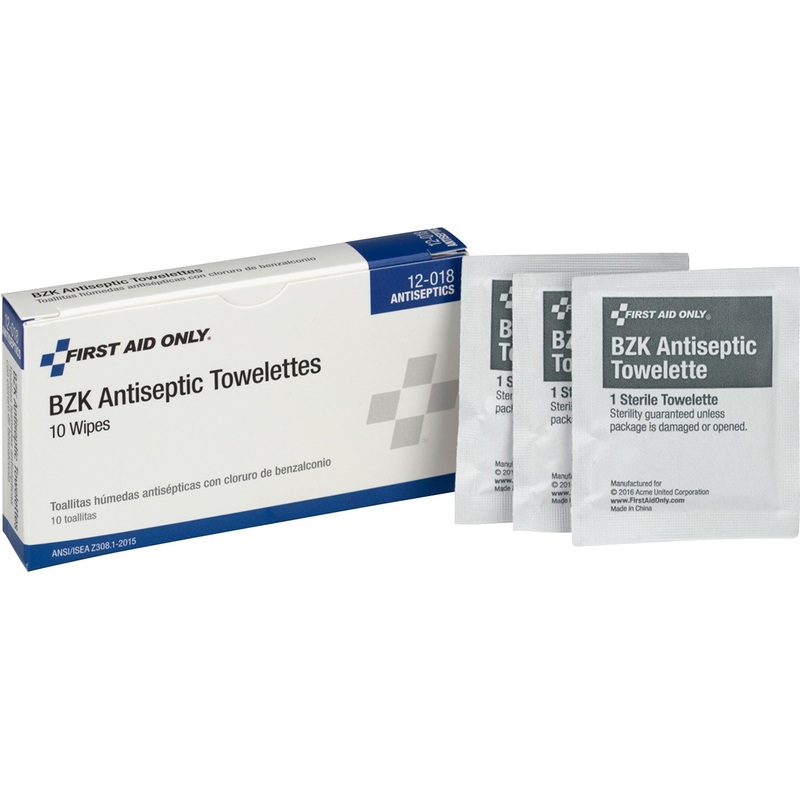 First Aid Only BZK Antiseptic Towelettes – FAO12018