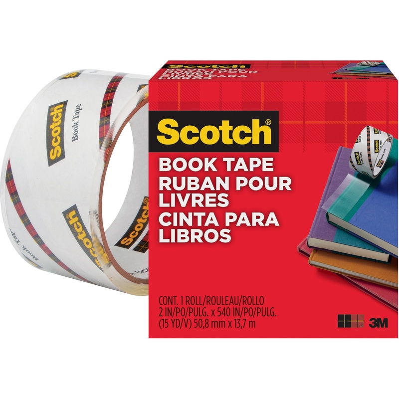 Scotch Book Tape – MMM8452|<p>Compatible with Scotch Desktop Tape Dispenser</p>|Repairing,Reinforcing,Covering,Protecting