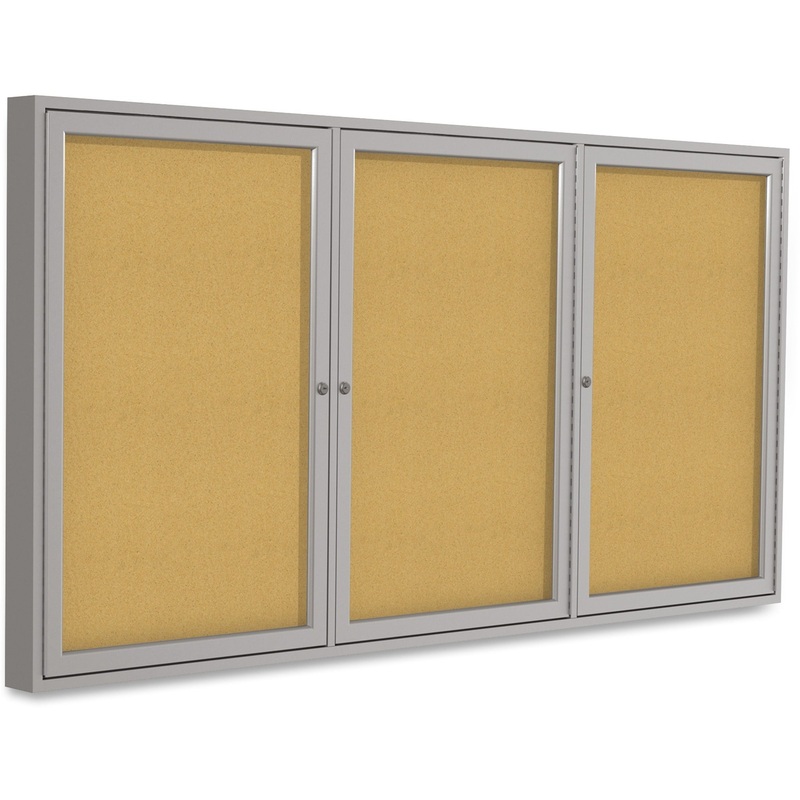 Ghent 3-door Enclosed Cork Bulletin Board – GHEPA34872K