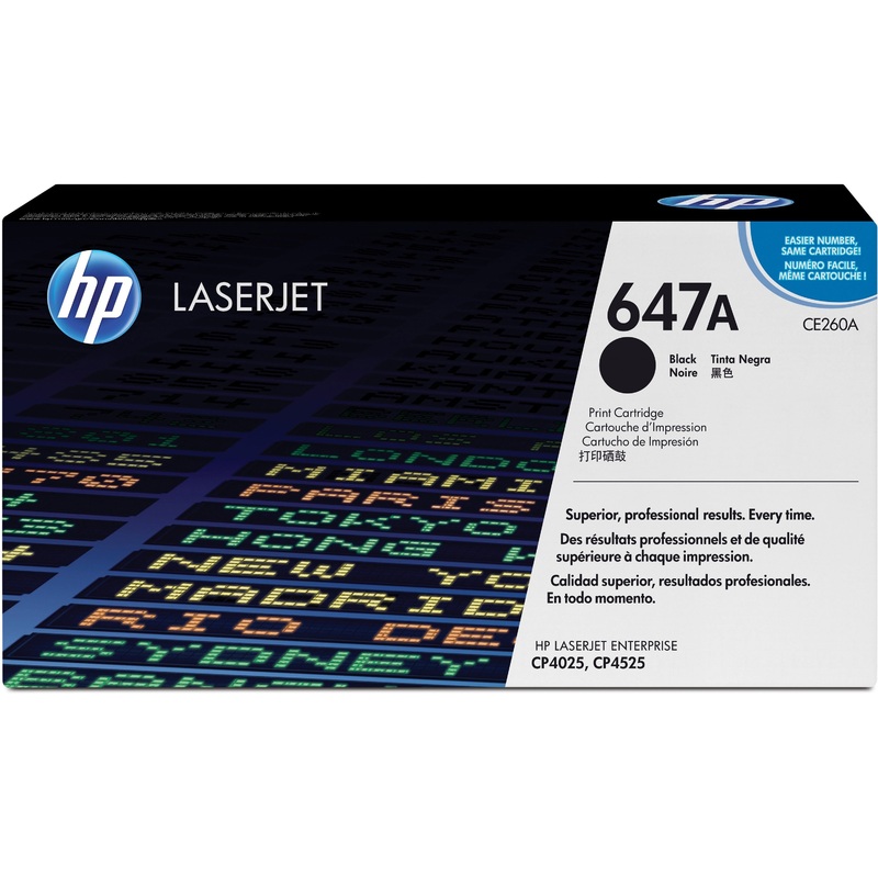 HP 647A (CE260A) Original Laser Toner Cartridge – Single Pack – Black – 1 Each – HEWCE260A