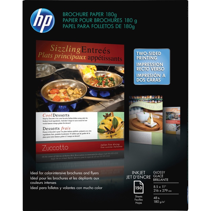 HP Glossy Brochure Inkjet Paper – Glossy – HEWQ1987A