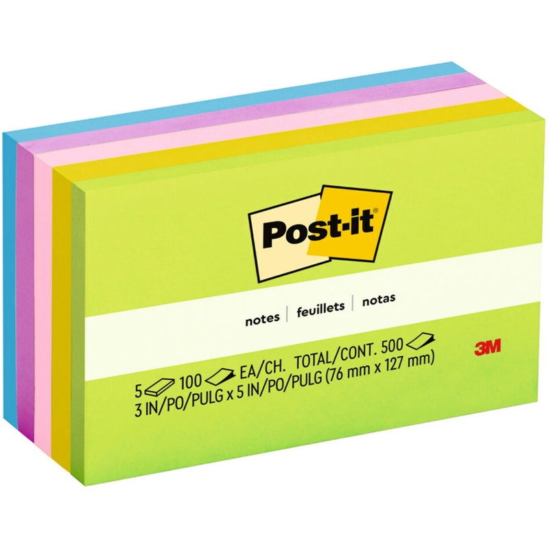 Post-it Notes Original Notepads – Floral Fantasy Color Collection – MMM6555UC