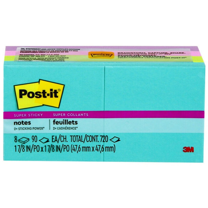 Post-it Super Sticky Notes – Supernova Neons Color Collection – MMM6228SSMIA