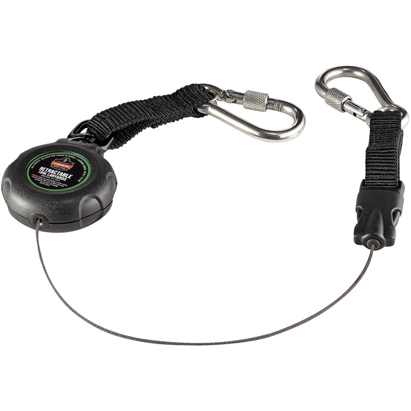 Squids 3000 Retractable Tool Lanyard w/ Dual SS Carabiners – 1lb – EGO19300
