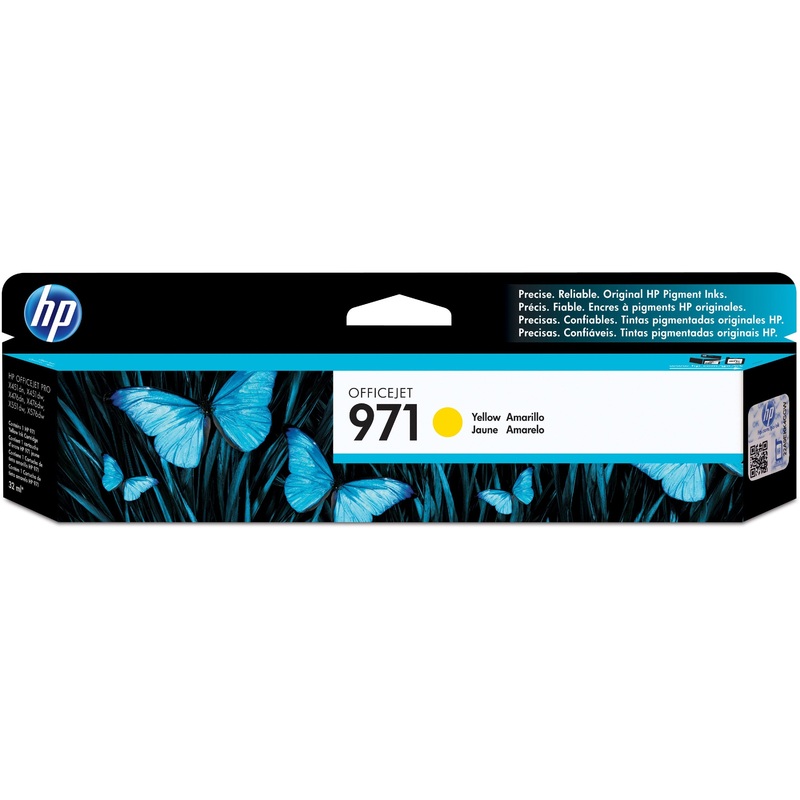HP 971 (CN624AM) Original Standard Yield Inkjet Ink Cartridge – Single Pack – Yellow – 1 Each – HEWCN624AM
