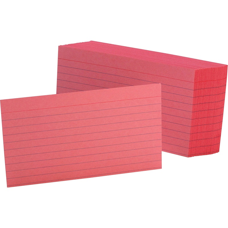 Oxford Colored Ruled Index Cards – OXF7321CHE