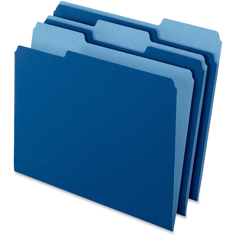 Pendaflex 1/3 Tab Cut Letter Recycled Top Tab File Folder – PFX15213NAV