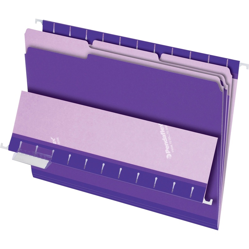 Pendaflex 1/3 Tab Cut Letter Recycled Top Tab File Folder – PFX421013VIO