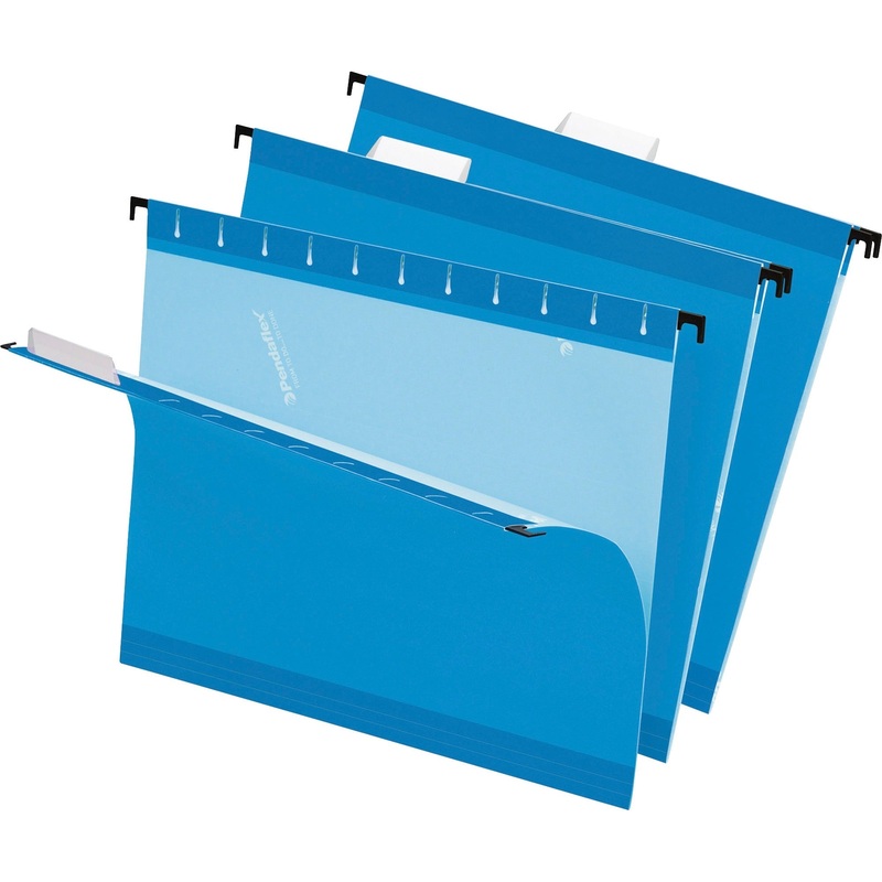 Pendaflex 1/5 Tab Cut Letter Recycled Hanging Folder – PFX415215BLU